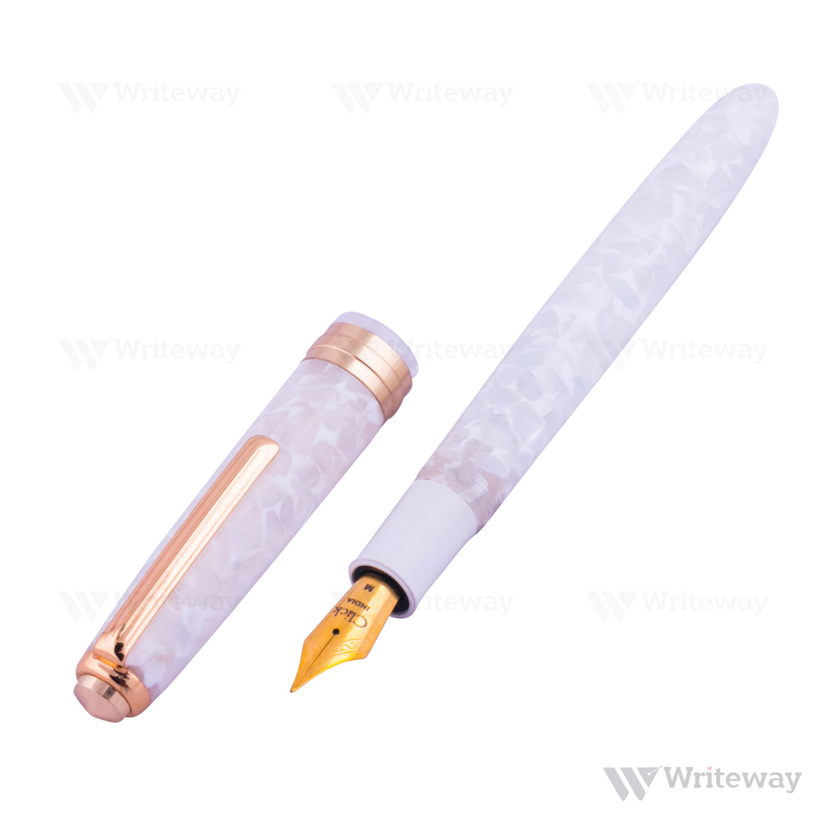 CLICK FALCON PREMIUM ACRYLIC FOUNTAIN PEN POLAR WHITE